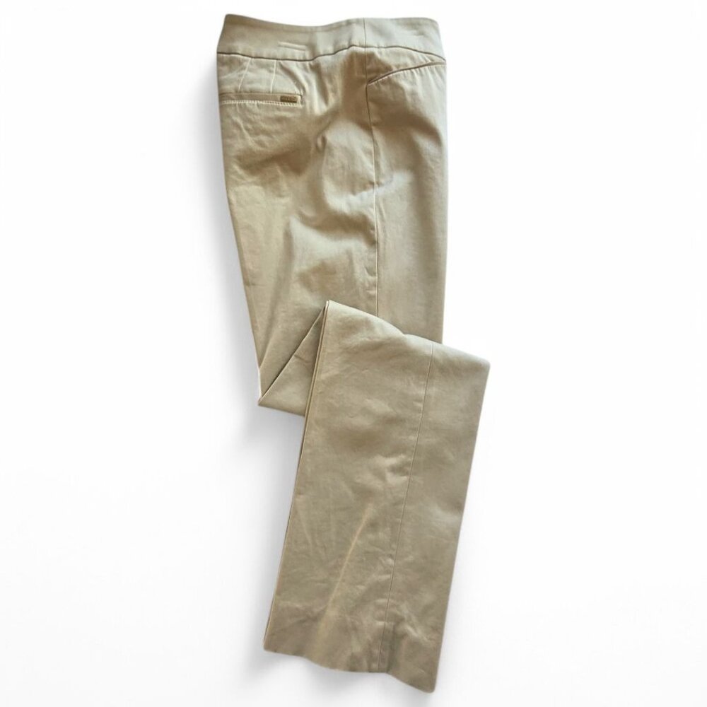 White House Black Market Womens Sleek Bootcut Pants Size 6R Beige Cotton Blend - Picture 7 of 10